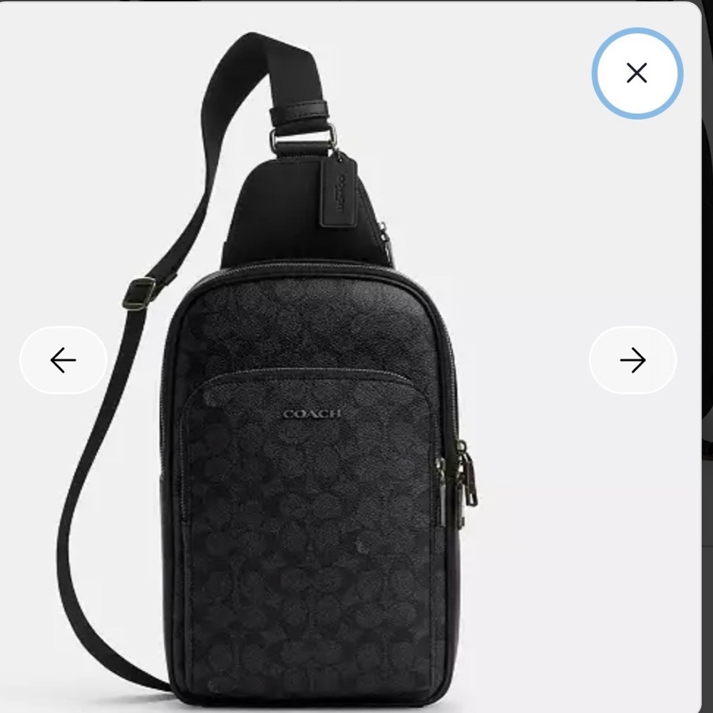 Coach Black Patterned Men's Belt Bag